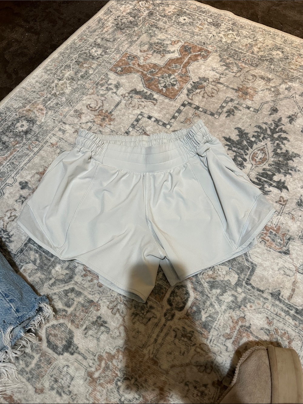 lululemon athletica Light Gray Athletic Running Shorts